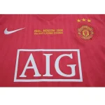 Manchester United 2008 Home UCL Final Three Stars Retro Jersey