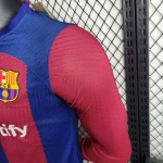 Barcelona 2023/24 Home Long Sleeves Player Version Jersey