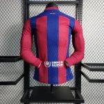 Barcelona 2023/24 Home Long Sleeves Player Version Jersey