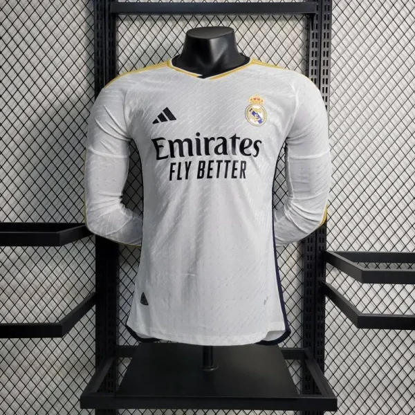 Real Madrid 2023/24 Home Long Sleeves Player Version Jersey