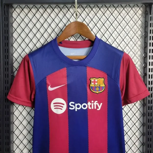 Barcelona 2023/24 Home Kids Jersey And Shorts Kit