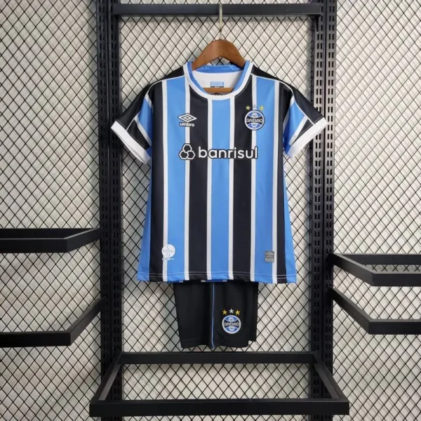 Gremio 2023/24 Home Kids Jersey And Shorts Kit