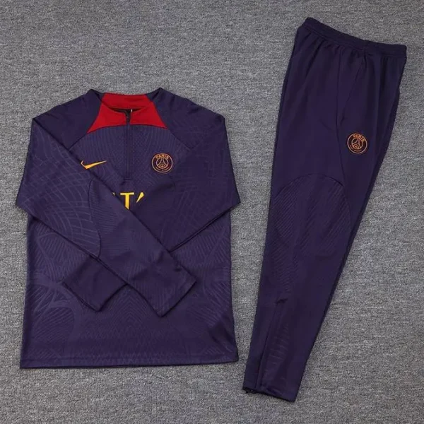 Paris Saint-Germain 2023-24 Half-Zip Tracksuit Purple