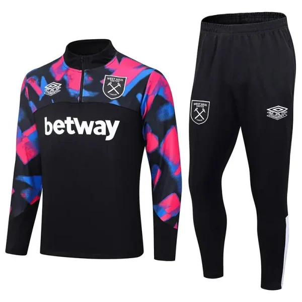 West Ham United 2022-23 Half-zip Tracksuit Black