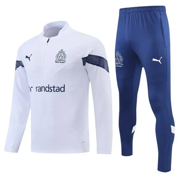 Olympique Marseille 2022-23 Half-zip Tracksuit White