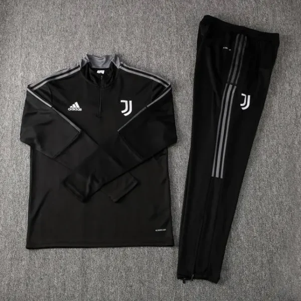 Juventus 2021-22 Half-Zip Tracksuit Black