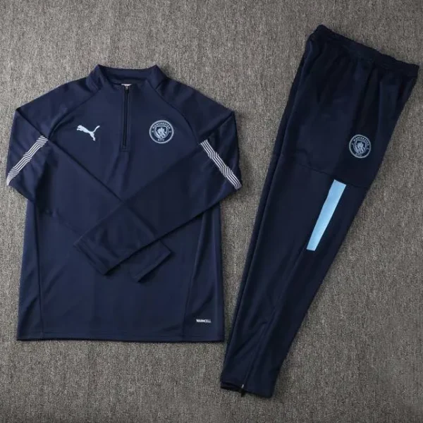 Manchester City 2021-22 Half-Zip Tracksuit Navy