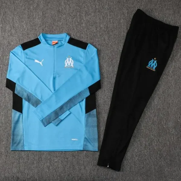 Olympique Marseille 2021-22 Half-zip Tracksuit Blue