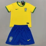 Brazil 2021 Home Kids Jersey And Shorts Kit
