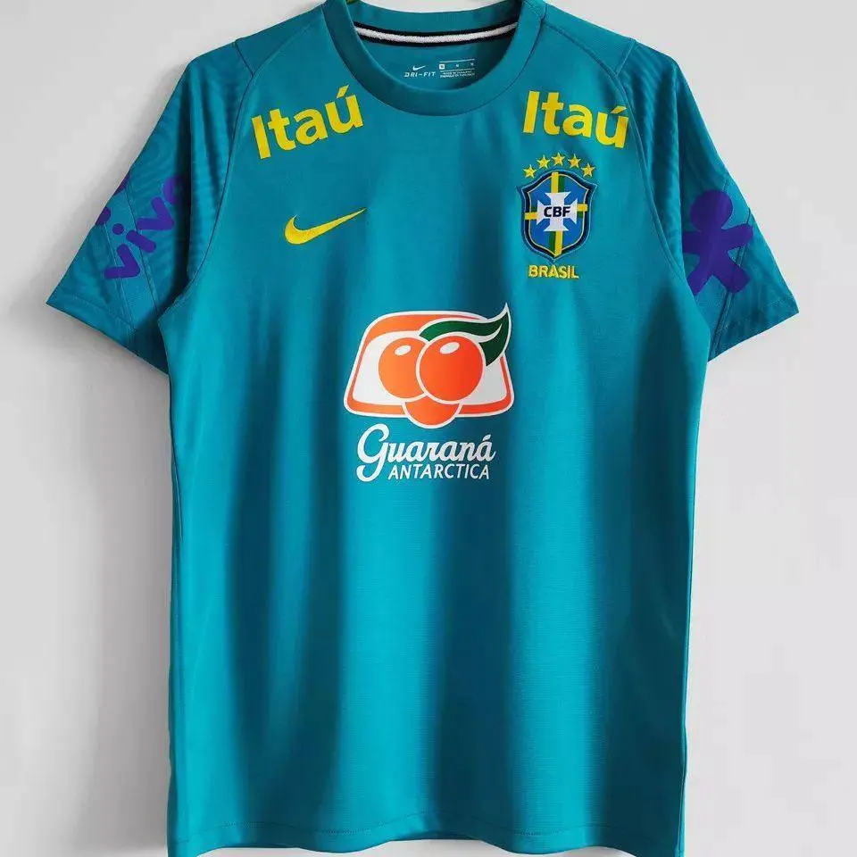 Brazil 2022 Pre-Match Jersey - Lake Blue