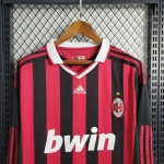 AC Milan 2009/10 Home Long Sleeves Retro Jersey