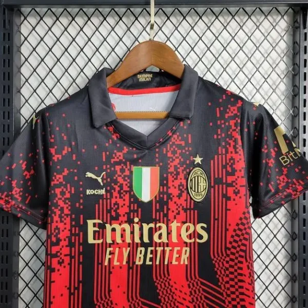 AC Milan 2022/23 Fourth Kids Jersey And Shorts Kit
