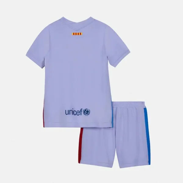 Barcelona 2021/22 Away Kids Jersey And Shorts Kit