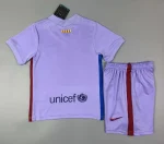 Barcelona 2021/22 Away Kids Jersey And Shorts Kit