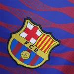 Barcelona 2021/22 Pre-Match Training Jersey Red And Blue