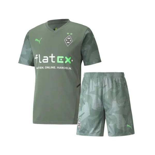 Borussia Monchengladbach 2021/22 Away Kids Jersey And Shorts Kit