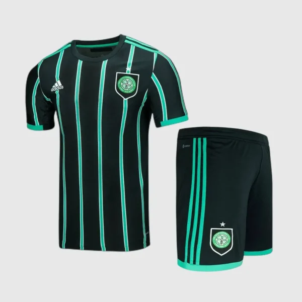 Celtic 2022/23 Away Kids Jersey And Shorts Kit