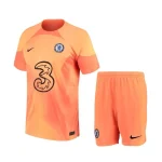 Chelsea 2022/23 Goalkeeper Kids Jersey And Shorts Kit