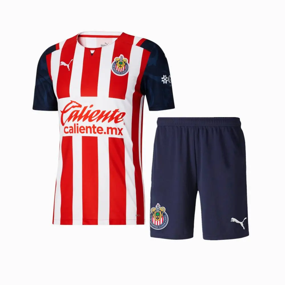 Chivas 2021/22 Home Kids Jersey And Shorts Kit
