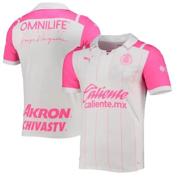Chivas Puma 2021/22 Breast Cancer Replica Jersey - White/pink