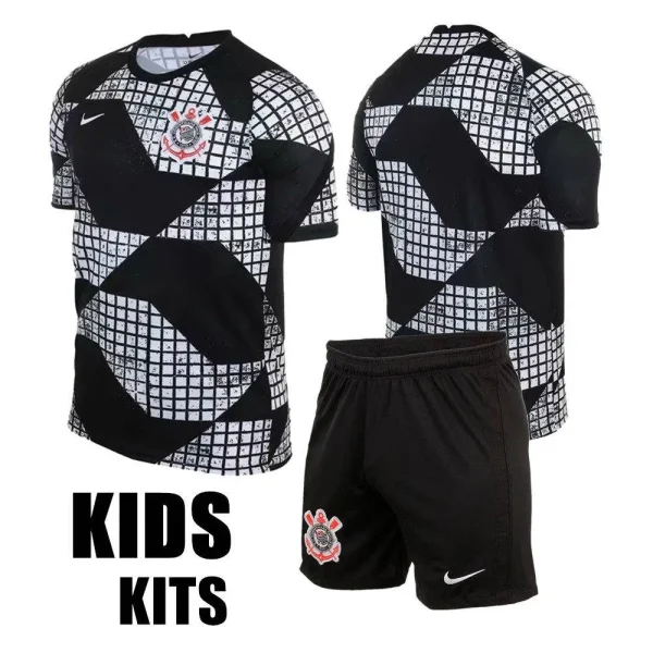 Corinthians 2021 Fourth Kids Jersey And Shorts Kit