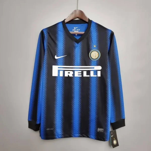 Inter Milan 2010/11 Home Long Sleeves Retro Jersey