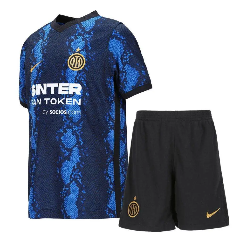 Inter Milan 2021/22 Home Kids Jersey And Shorts Kit