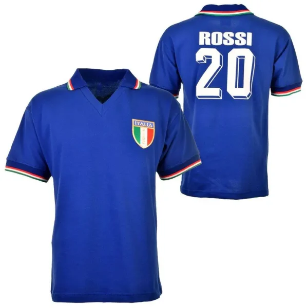 Italy 1982 Home Rossi #20 Retro Jersey