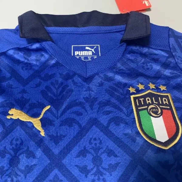 Italy 2021 Home Kids Jersey And Shorts Kit