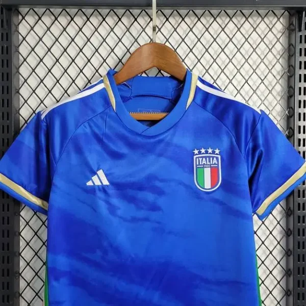 Italy 2023/24 Home Kids Jersey And Shorts Kit