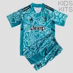 Juventus 2022/23 Goalkeeper Kids Jersey And Shorts Kit