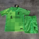 Liverpool 2021/22 Goalkeeper Kids Jersey And Shorts Kit