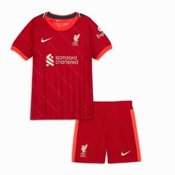 Liverpool 2021/22 Home Kids Jersey And Shorts Kit