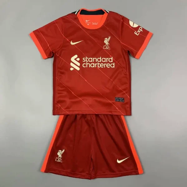 Liverpool 2021/22 Home Kids Jersey And Shorts Kit