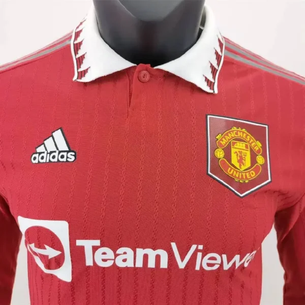 Man Utd 2022/23 Home Authentic Long Sleeves Player Version Jersey