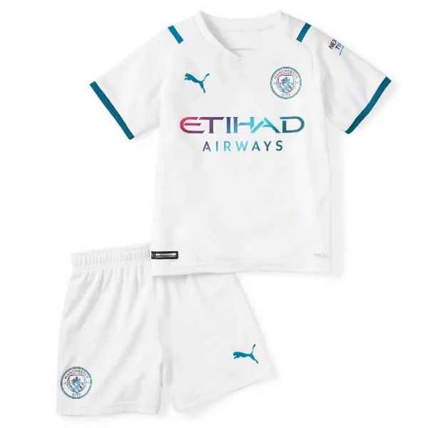 Manchester City 2021/22 Away Kids Jersey And Shorts Kit