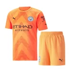 Manchester City 2022/23 Goalkeeper Kids Jersey And Shorts Kit