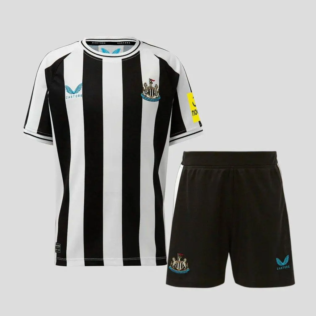 Newcastle United 2022/23 Home Kids Jersey And Shorts Kit