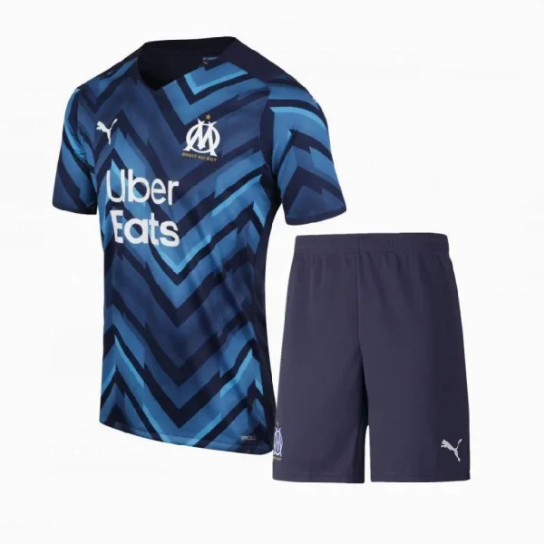 Olympique Marseille 2021/22 Away Kids Jersey And Shorts Kit