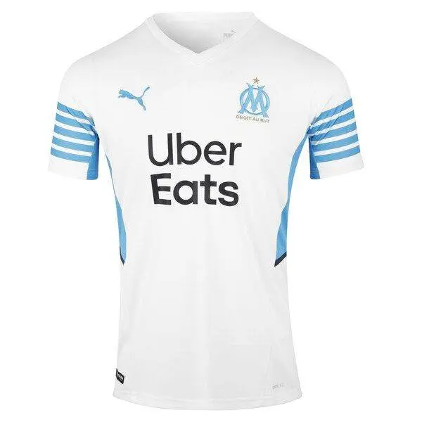 Olympique Marseille Puma 2021/22 Home Replica Jersey - White/blue