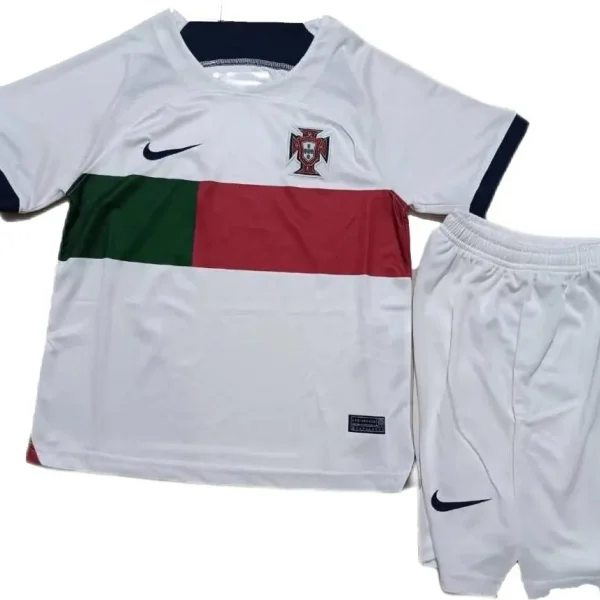 Portugal 2022/23 Away Kids Jersey And Shorts Kit