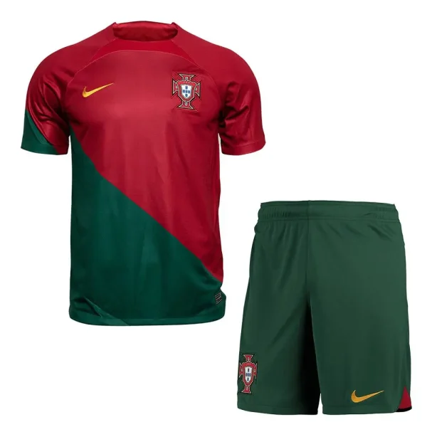 Portugal 2022/23 Home Kids Jersey And Shorts Kit