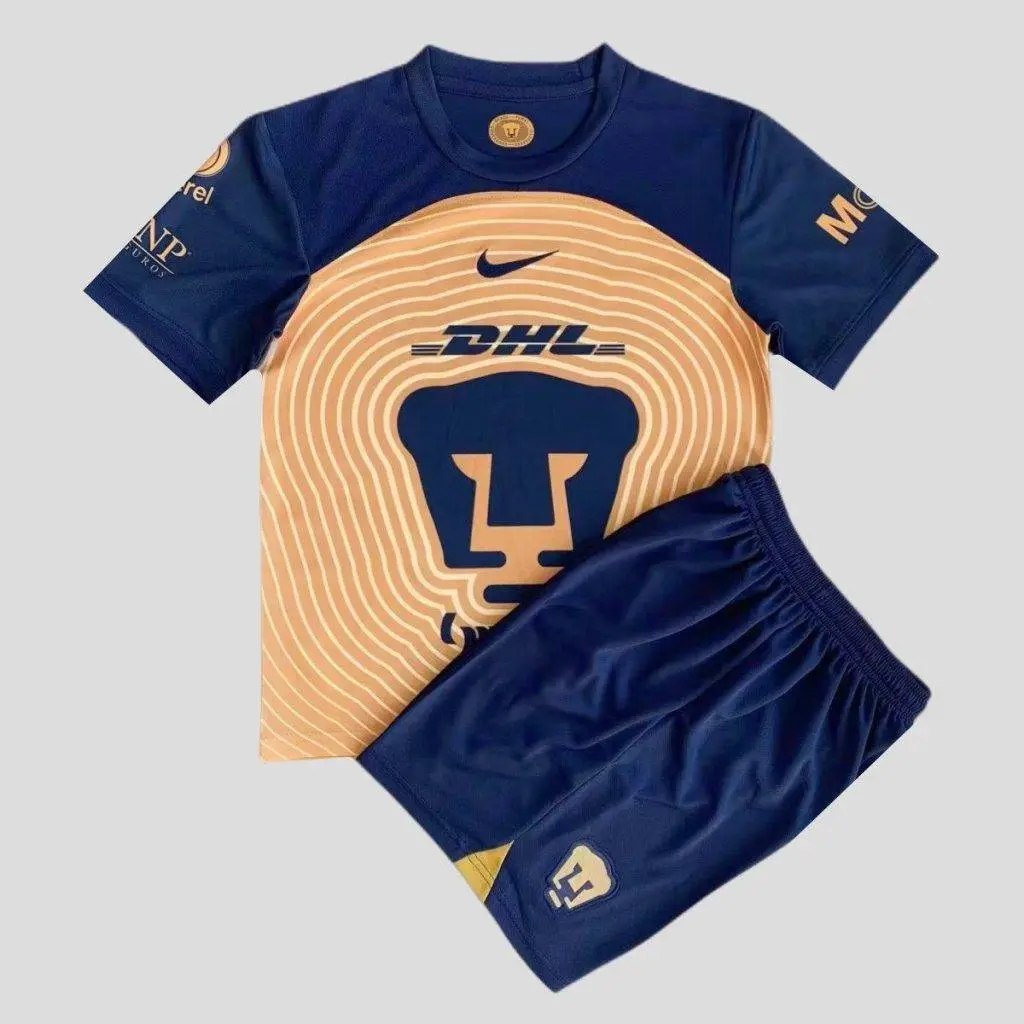 Pumas UNAM 2022/23 Away Kids Jersey And Shorts Kit