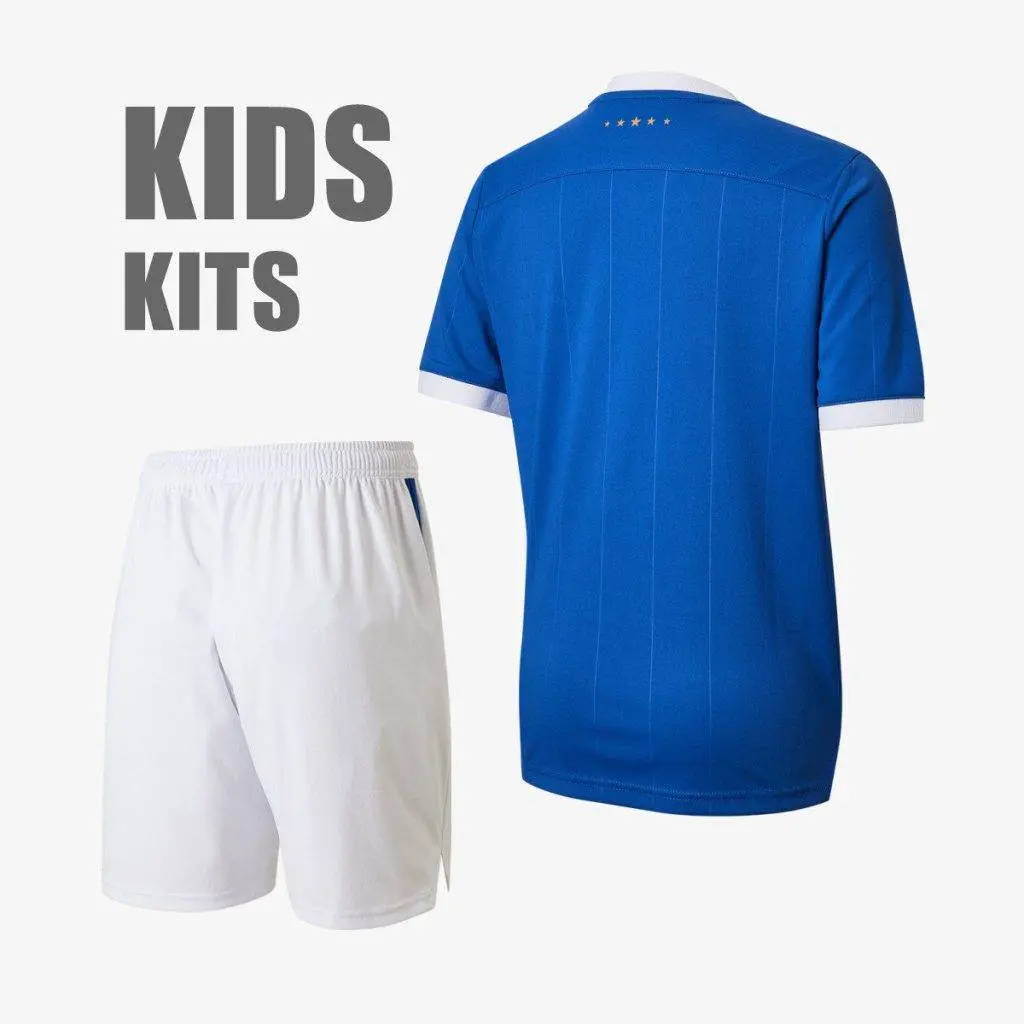 Rangers 2021/22 Home 150th Anniversary Kids Jersey And Shorts Kit