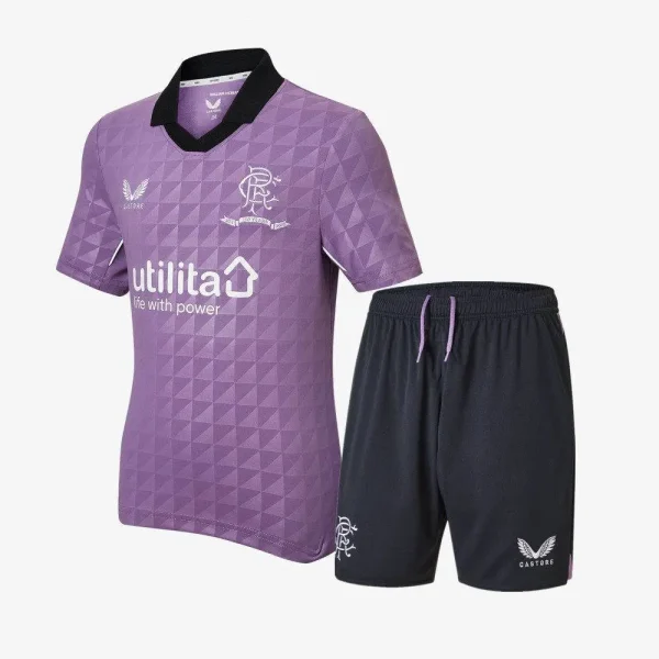Rangers 2021/22 Third Kids Jersey And Shorts Kit