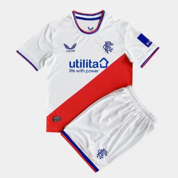 Rangers 2022/23 Away Kids Jersey And Shorts Kit