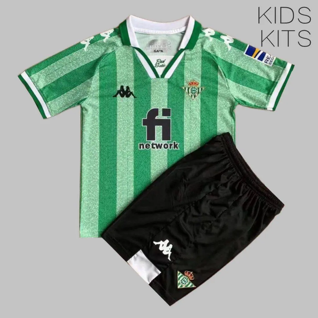 Real Betis 2021/22 Cup Kids Jersey And Shorts Kit