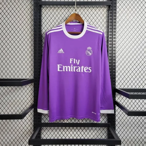 Real Madrid 2016/17 Away Long Sleeves Retro Jersey