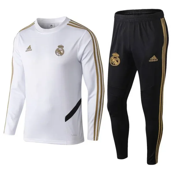 Real Madrid 2019-20 Half-zip Tracksuit White