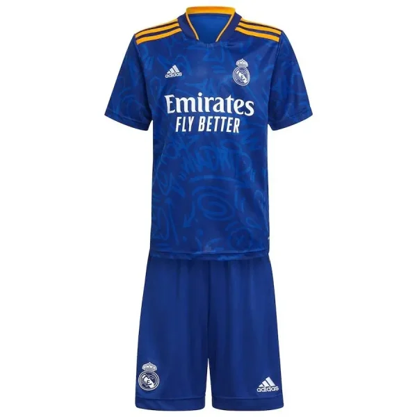 Real Madrid 2021/22 Away Kids Jersey And Shorts Kit